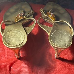 Gucci Gold Women's Heels with Embellishment
